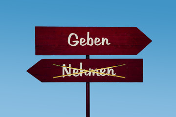 Schild 48 - Geben