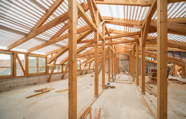 Wooden structures. Reconstruction of the building.