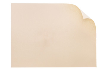 Brown paper with rolled edge