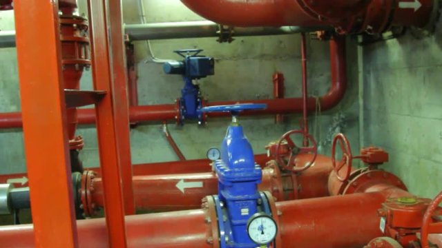 pipe in the fire pumping station