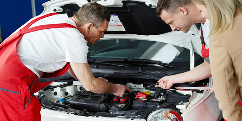 Customer in a garage