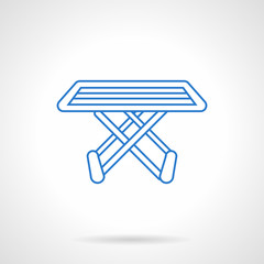 Folding drying rack flat line vector icon