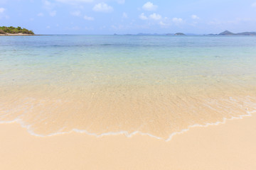 Sea beach with clear water at koh kham island