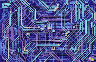 abstract image of microcircuit against a blue background