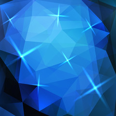 Abstract blue triangles background