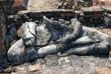Buddha broken statue only legs