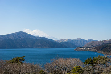 Fototapeta na wymiar Shore of Lake Ashi