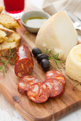 chourico, cheese and bread