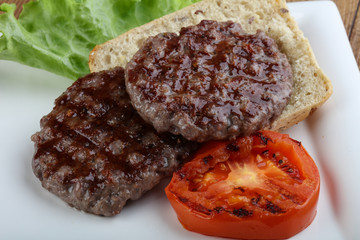 Grilled burger cutlet