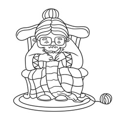 Fototapeta premium Grandmother knits