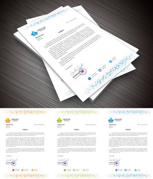 Letterhead. File contains text editable AI, EPS10,JPEG and free font link used in design.