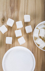 Sugar in a white bowl