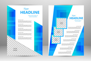 Vector flyer template design. For business brochure, leaflet or magazine cover