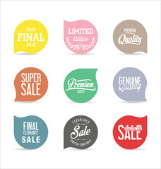 Sale price tag modern design collection