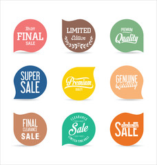 Sale price tag modern design collection