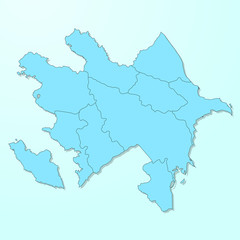 Azerbaijan blue map on degraded background vector