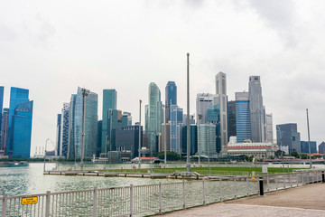 Modern metropolis at riverside, Singapore
