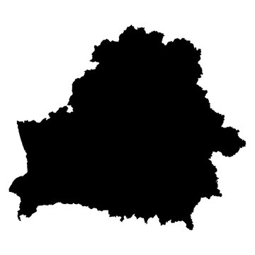 Belarus black map on white background vector