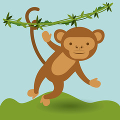 Obraz premium cute monkey design