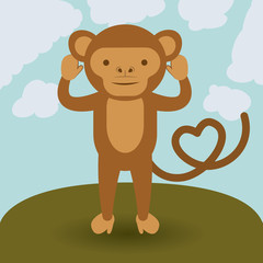 cute monkey  design