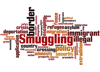 Smuggling, word cloud concept 9