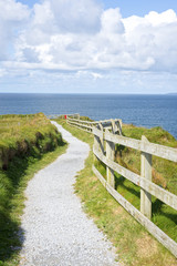 Fototapeta na wymiar lovely cliff walk on the wild atlantic way