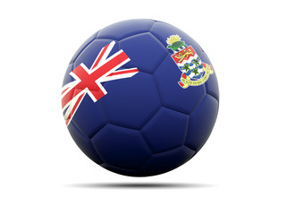 Obraz premium Football with flag of cayman islands