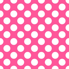 Polka dot pink pattern. Vector illustration
