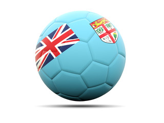 Fototapeta premium Football with flag of fiji