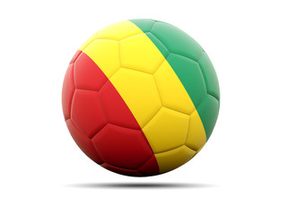 Football with flag of guinea