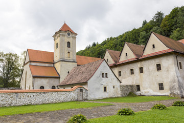 Fototapeta na wymiar Red Monastery - the church of Saint Anthony, Slovakia