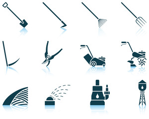 Obraz premium Set of gardening icons