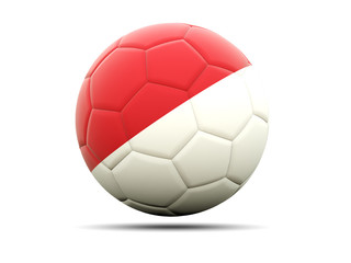 Fototapeta premium Football with flag of monaco