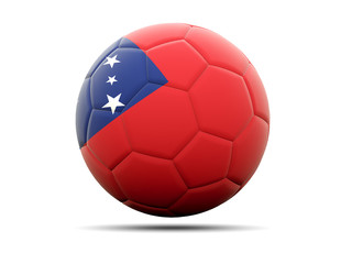 Fototapeta premium Football with flag of samoa