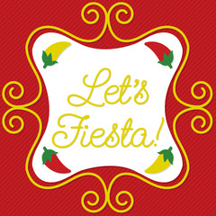 Curly sign Mexican card in vector format.