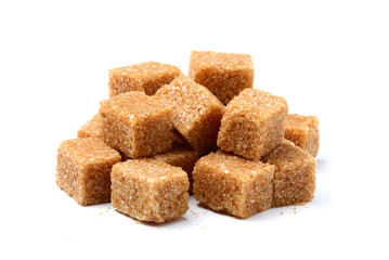 Cane sugar in the form of squares.