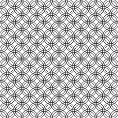 Seamless black and white circle grid pattern