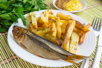 Fried potatoes (fries) 
