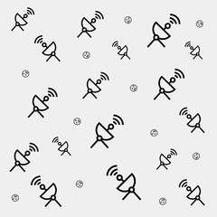 Geometric simple black and white minimal pattern, space, objects