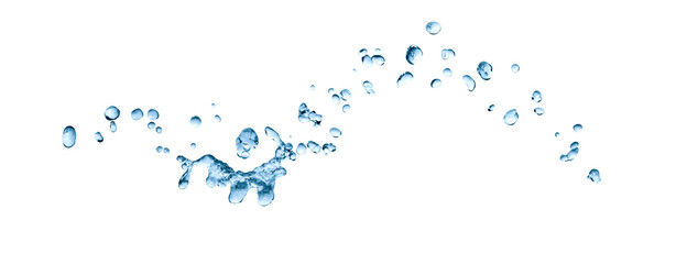 Water Drops On White