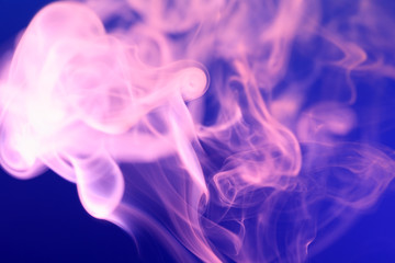 Pink Smoke On Blue