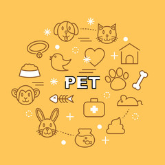 pet minimal outline icons