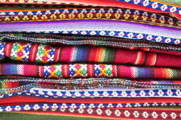 Bolivian traditional fabrics.