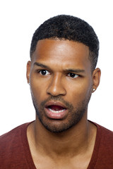 Obraz premium shocked face of a dark man