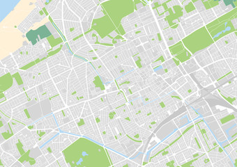 vector city map of The Hague, Netherlands
