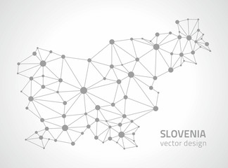 Slovenia vector outline map