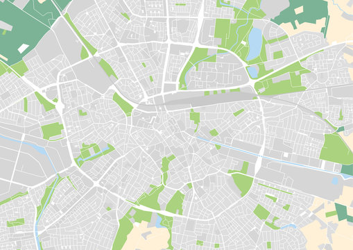 Vector City Map Of Eindhoven, Netherlands