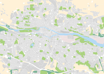 vector city map of Cork, Ireland