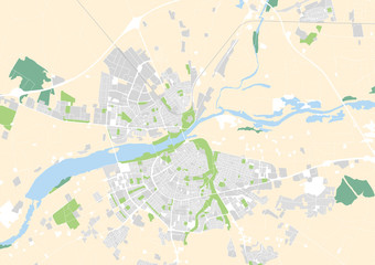 vector city map of Badajoz, Spain