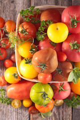 Fototapeta na wymiar assorted variety of tomato